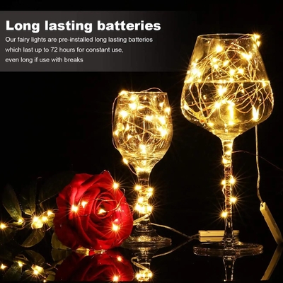 20 LED Warm White Mini String Lights For Mason Jars DIY Crafts Decorations