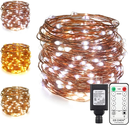 Warm White 200 LEDs Plug In Copper Wire Lights Dual Color LED String Lights 3W